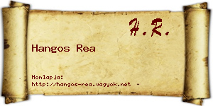 Hangos Rea névjegykártya
